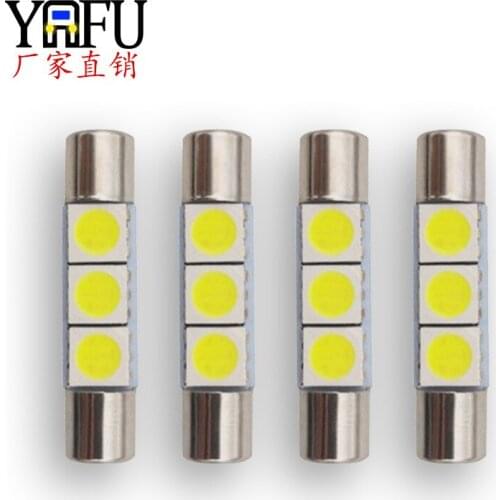 Automobile led reading lamp B6 29mm5050 3smd flat head double pointed 31mm roof lamp cosmetic mirror lamp car accessories