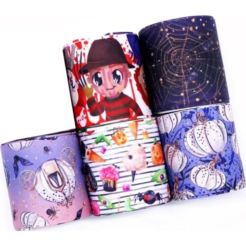 Free shipping 50 yard cartoon printed grosgrain ribbon 31722