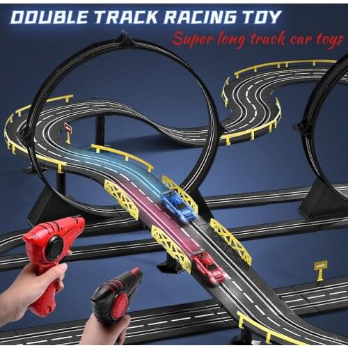 Electric Double Track Car Large Super Long Simulation Track Boy Toy Electric Remote Control Racing Car Childrens Birthday Gift