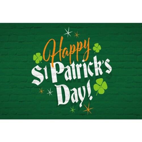 Happy St. Patricks Day Backdrop Wooden Board Photography Background Celebration Photo Booth Studio Decor