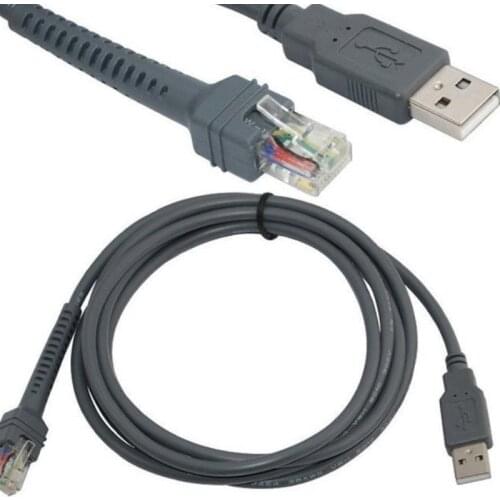 2M USB To RJ48 RJ50 Scanner Data Cable for LS1203 LS2208 LS4208 LS3008 CBAU01-S07ZAR Symbol Barcode Scanner Part Cable Drop Ship