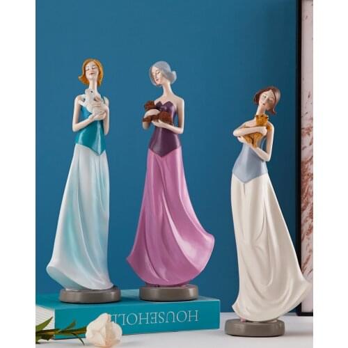[MGT] Nordic Style Elegant Goddess Resin Home Decora Characters Ornaments Living Room Bedroom Bookcase Tabletop Accessories