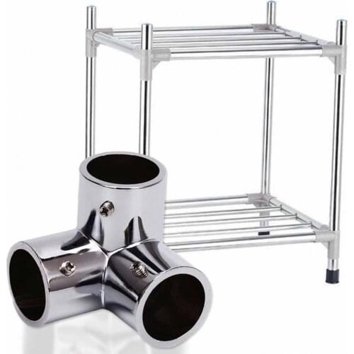 Reliable Round Pipe Elbow Polished Anti-corrosion No Crack Premium Three-way Pipe Connector Elbow for Clothes Shops Accessories