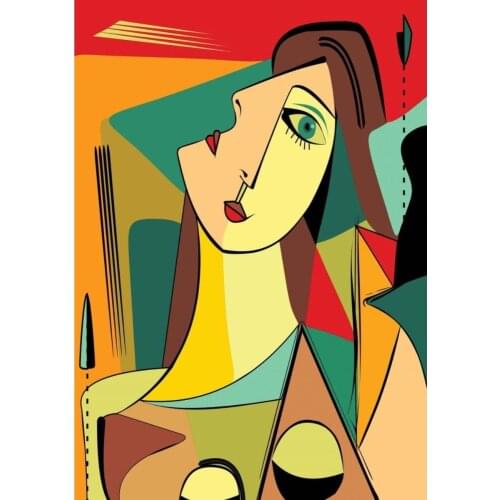 Nova 41134 - Kübist Woman Portrait 1000 Piece Jigsaw Puzzle-Abstract, Cubism, Drawing Art