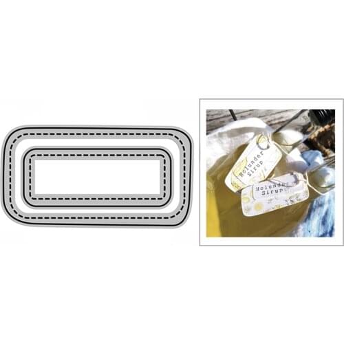 New Round Rectangle Tag Craft Embossing Mold 2021 Metal Cutting Dies for DIY Decorative Scrapbooking Album Card Making No Stamps