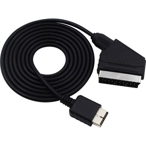 NEW RGB SCART CABLE LEAD FOR SONY PLAYSTATION 1 2 PS1 PS2 CONSOLE PAL NTSC T5