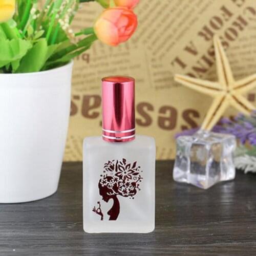 Wholesale 15ML Frosted Glass Spray Empty Bottle with Aluminum Cap, Semi Clear Glass Spray Perfume Bottle