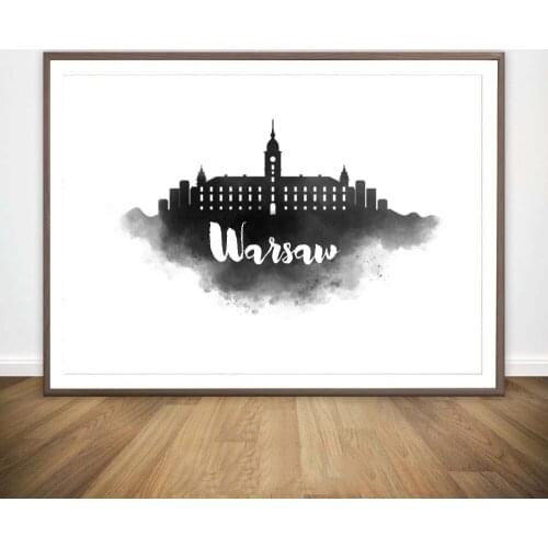 Warsaw Monaco Hollywood Travel Poster Canvas Painting