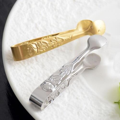 Food Clips Dust Proof Easy Grip Stainless Steel Bread Baking Food Serving Tongs for Kitchen