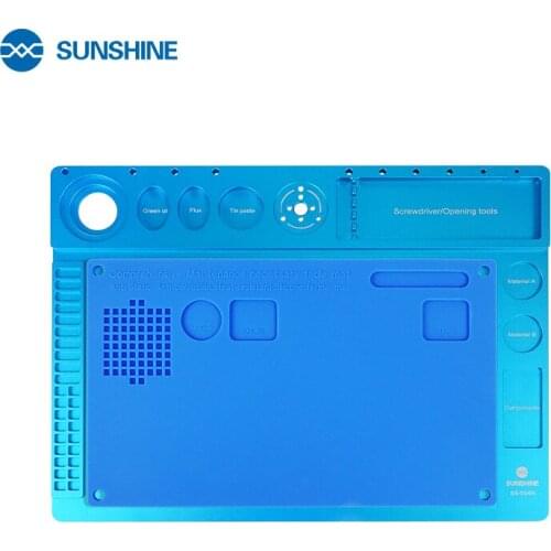 SUNSHINE SS-004N Microscope Holder Stand with Silicone Repair Soldering Mat Repair Pad for Phone DIY Welding Tool