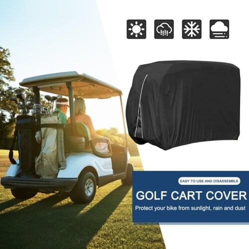 Practical Golf Cart Cover Zipper Solid 4 Passenger Car Covers Waterproof Oxford Club Car Roof Rain-Proof Enclosure