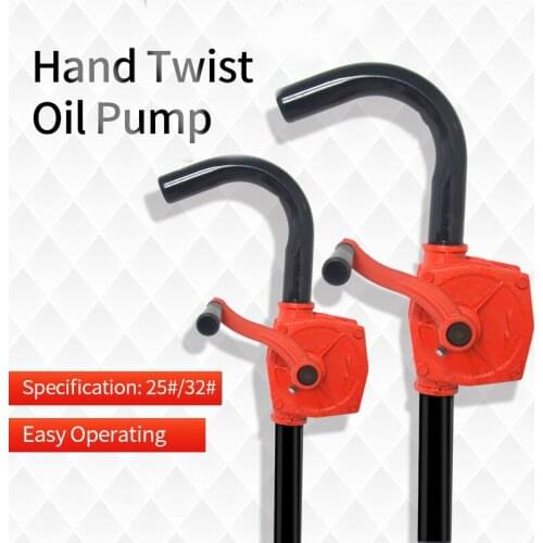Hand Twist Oil Pump Cast Iron Material Square Head 25 Type 32 Manual Pumping Unit Oil Barrel Pump Filling Pump