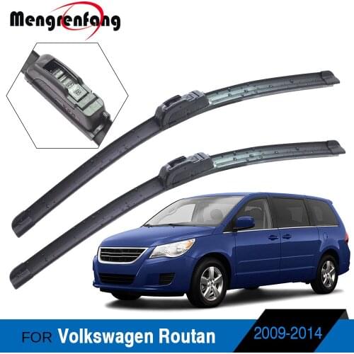 Car Styling Front Windscreen Wiper Blades Soft Rubber Wiper J Hook Arms For Volkswagen Routan 2009 2010 2011 2012 2013 2014