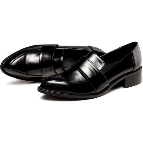 Oxford shoes women Casual Loafers solid Leather low heel black white shoes summer Fashion Loafer Leisure Comfort Ladies shoe