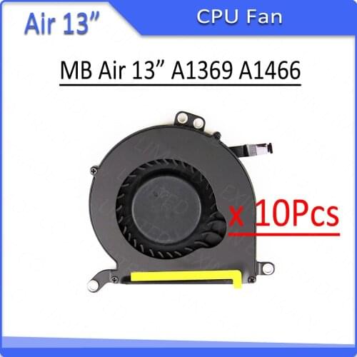 10Pcs Laptop A1369 A1466 CPU Fan for Macbook Air 13" Cooler Cooling Fan A1369 2010 2011 A1466 2012-2015 Year MG50050V1-C082-S9A