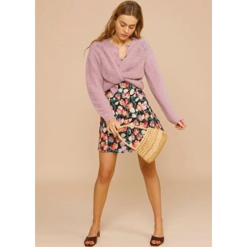 Women Sweater 2021 Early Fall New Wool Blend Cardigan Knitted Cardigan Front Button-up Loose Sweater Ladies