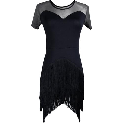 2021 tassel Latin Dance Dress Women Salsa Dancewear Rumba Costume Dresses Fringe Dress Ballroom Competition Salsa Tango Adult