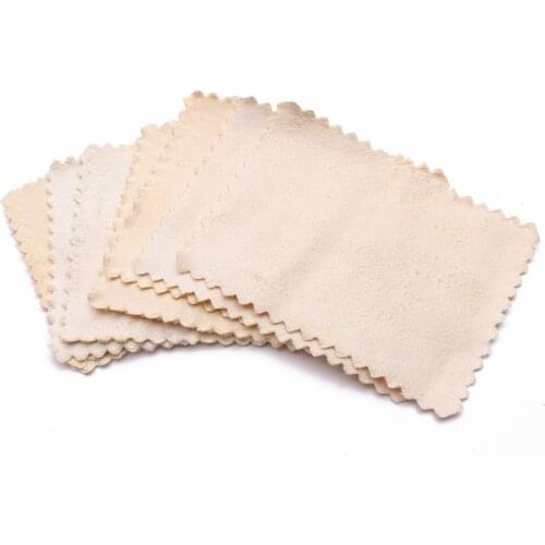 100 Pieces Sheepskin Cloth Scissors Cleaning Tools Leather Cloth Wipe Tool Clean Scissors Cloth For Wiping Scissors