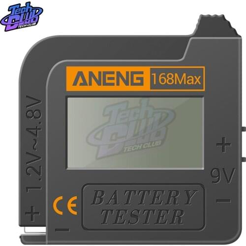 168Max Digital Lithium Battery Capacity Tester Universal Test Checkered Load Analyzer Display Check AAA AA Button Cell