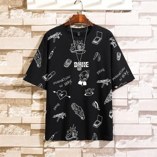 2021 Mens X New Oversized T-Shirt Full Version Cotton Anime Hip Hop T-Shirt Men Japanese Streetwear Harajuku T-Shirt Men
