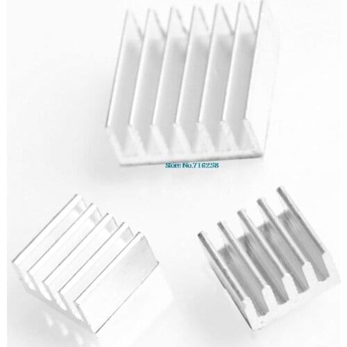 3pcs + Adhesive Raspberry Pi 3 Heatsink Cooler Pure Aluminum Heat Sink Set Kit Radiator For Cooling Raspberry Pi 2 B