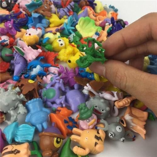 48pcs/Lots Kids Toys Pokeball Action Figures Pikachu Anime Pokemon Toys Mixed 2-3cm Mini Random mini figurine Toy For Children