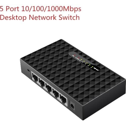 5 Port Desktop Gigabit Switch RJ45 Network Switch 1000Mbps LAN HUB Ethernet Switch Full Half duplex Drop Shipping