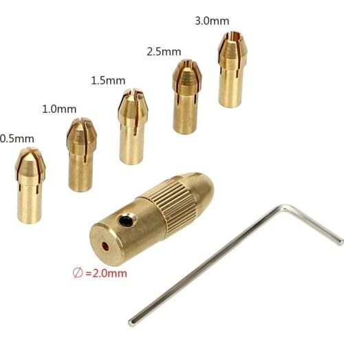 NICEYARD Inner diameter 2.35mm /3.17mm /2.00mm 5pcs/Set Small Electric Drill Bit Collet Micro Twist Drill Chuck Set 0.5-3mm