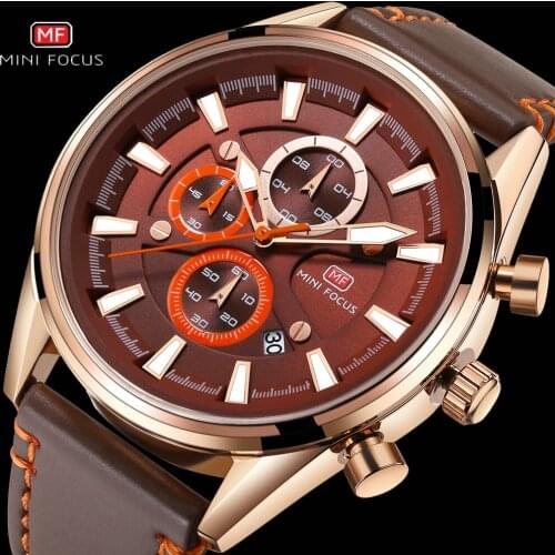 MINIFOCUS Top Brand Luxury Fashion Mens Watches Dress Quartz Watch Men Waterproof Sport Chronograph Clock Relogio Masculino