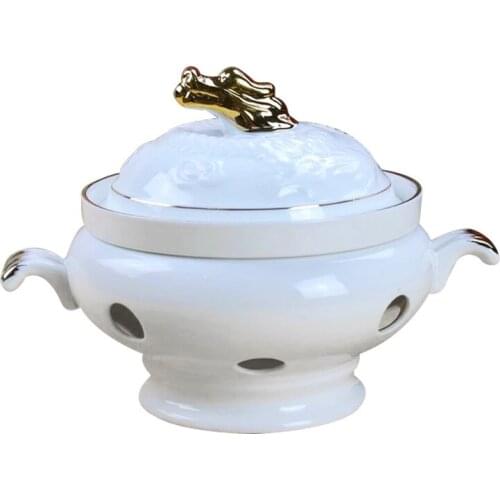 Seacucumber and abalone soup cup with lid candle alcohol heated and heat preserved stewing cup stove in Birds Nest Stew Hotel