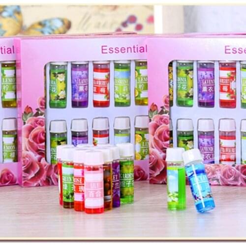 24*5mI Floral Essential Oils for Aromatherapy Oil Humidifier Aroma diffuser with 12 Kinds of Floral 24 Bottle Set