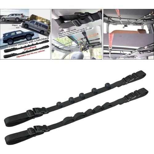 2pcs Vehicle Fishing Rod Holder Carrier, Space-Saving Cars Fishing Pole Saver Carrying Belt Strap – Easy Install, Adjustable