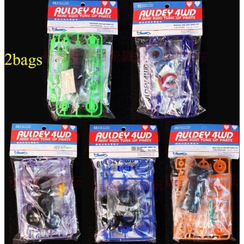 2 Bags Large/Small Diameter Differential Wheel + Sponge Tire 15186 15040 15024 15025 15029 for Mini 4WD Car Models