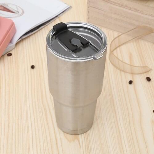 Double Stainless Steel 304 Portable Mug Practical Reusable Coffee Cups Eco Friendly Solid Travel Car Mugs Outdoor Kitchen Home