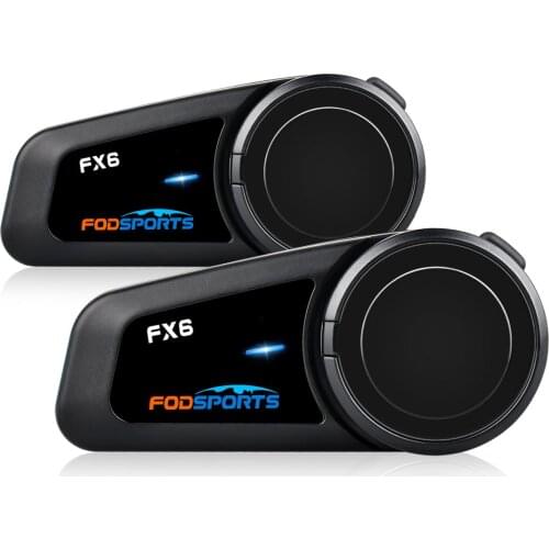 Fodsports FX6 Motorcycle Helmet Intercom 6 Rider Wireless Bluetooth Headset Intercomunicador moto ライダースジャケット 오토바이 블루투스 мотоцикл