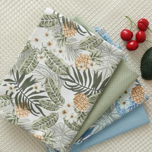 Dots Leaf 100% Cotton Fabric Dress Cotton Patchwork Cloth DIY Sewing Quilting Fat Quarters Material For Baby&Child Tecido Tilda