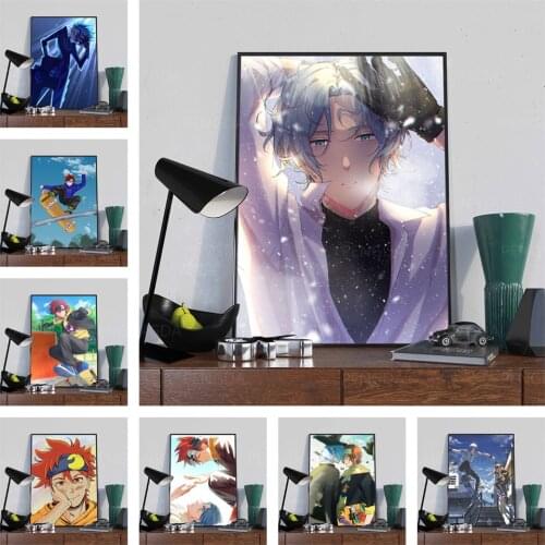 Canvas Boy Wall Art HD Prints Japanese Anime Posters Home Decoration Skate Painting For Bedroom Modular Pictures No Framework