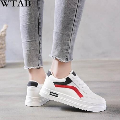 WTAB2018 Classic White Casual Woman Shoes Breathable Non-slip Platform Canvas Shoes Autumn Trainer Sneaker Brand Superstar Tenis