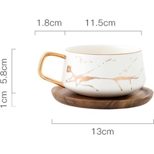 Coffee Mugs Matte Luxury Water Cafe Tea Milk Cups Condensed Coffee Ceramic Cup Saucer Suit With Dish Spoon Set Ins