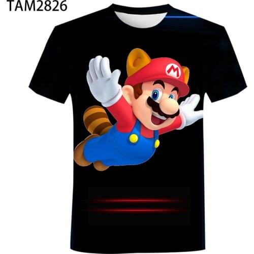 Mario 2021 Summer New Cotton mens womens 3D T-shirt Children Cool Style Comfortable Round Neck Short Sleeve