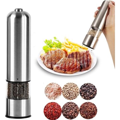 Grinder Core Mill Pepper Salt Spices Mill Cutter Operated Electric Grinding Stainless Steel Kitchen Seasoning for Cooking Tools