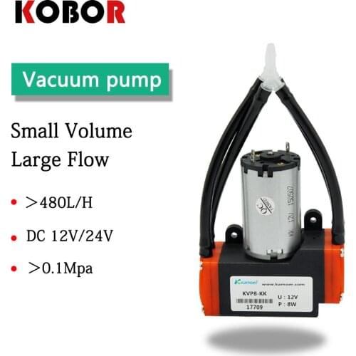 Kamoer KVP8 micro electric diaphragm mini air/vacuum pump with brush motor and double head long life