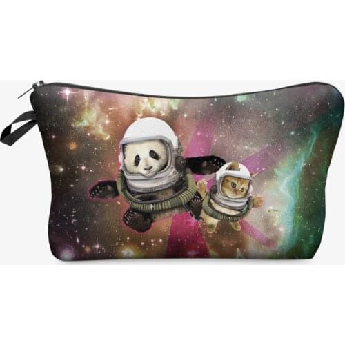 Fashion Cosmetic Bag Print Women Brand makeup bags Cute bag headset candy Cosmetic printing Collection Casual men zipper Panda