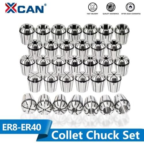 XCAN Spring Collet Precision Collet Chuck Set ER8 ER16 ER20 ER25 ER32 ER40 For CNC Engraving Machine Milling Lathe Tool Holder