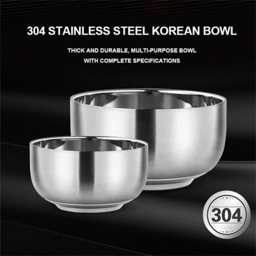 New Stainless Steel Anti-scalding Bowl Mixing Bowl Non-slip Nesting Mixing Bowl Set Salad Cooking Baking Bowl Student Soup Bowl