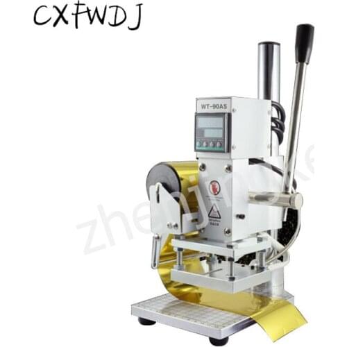 New Digital Display Temperature Control Small Manual Hot Stamping Machine leather Wood full Version of The Scale Bottom Plate