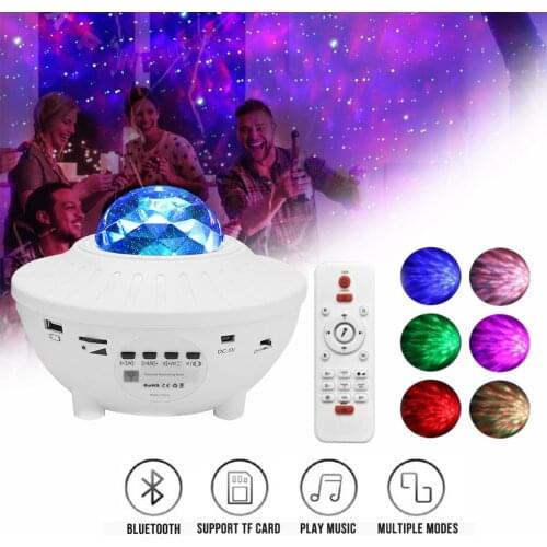 Projector Light RGB Starry Projector Lamp Bluetooth Remote Control Music Projecting Light