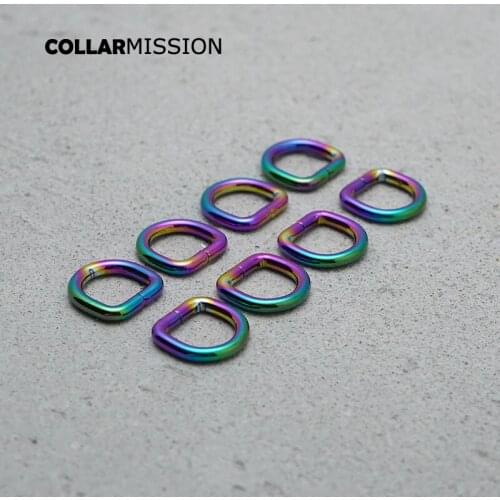 Retailing 10mm metal plating zinc alloy D Rings for backpacks straps bags cat Dog collar dee buckles DIY accessories DK10CH