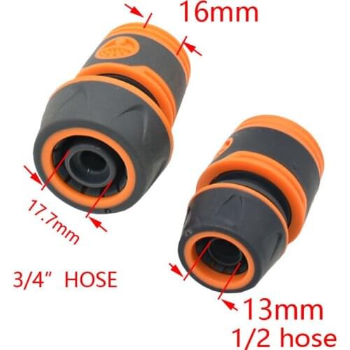 Garden hose 1/2 3/4 inch quick connector 16mm 20mm hose Water stop connector Car wash water gun fitting 1pcs xqmg Garden Water