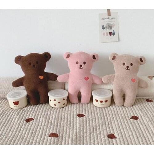 Nordic Bear Doll Cartoon Doll Throw Pillow PP Cotton Stuffed Toy Kids Room Decor Bedtime Companion Soothing Toys